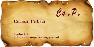 Csima Petra névjegykártya