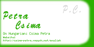 petra csima business card